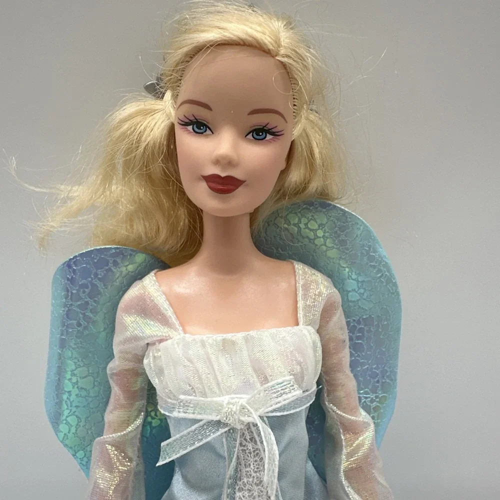 2006 Holiday Angel Barbie J0590 Mattel Blonde Doll Original Dress Wings